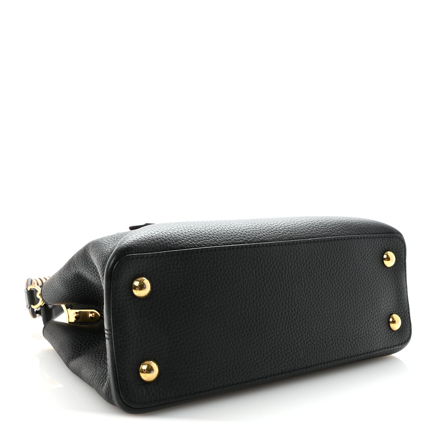 Louis Vuitton Taurillon Crafty Capucines MM Black 4 of 9