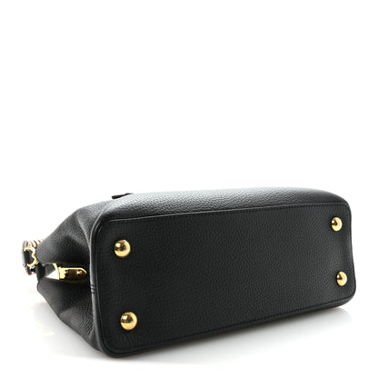 Louis Vuitton Taurillon Crafty Capucines MM Black 4 of 9