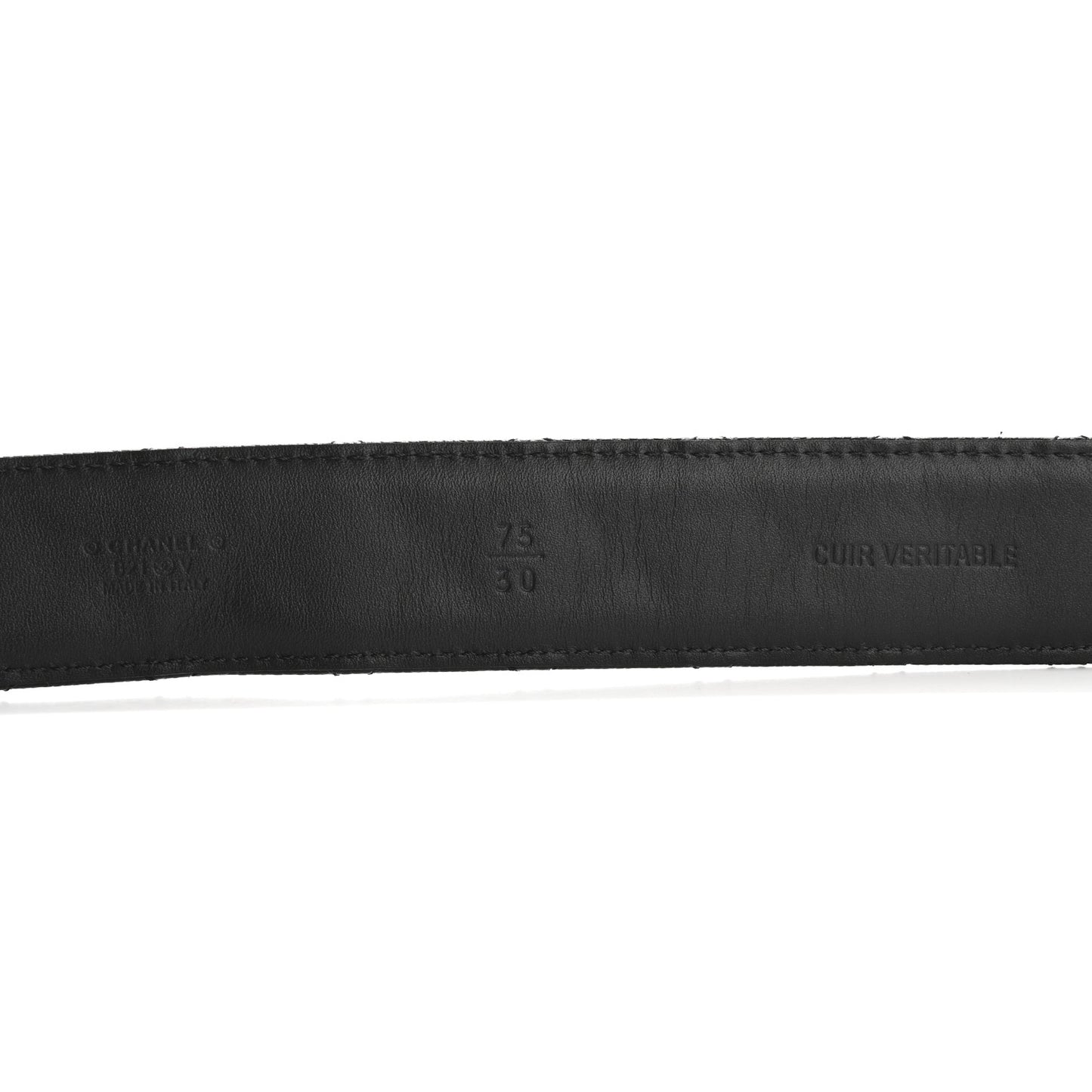 Caviar Quilted CC Chain Belt 75 30 Black