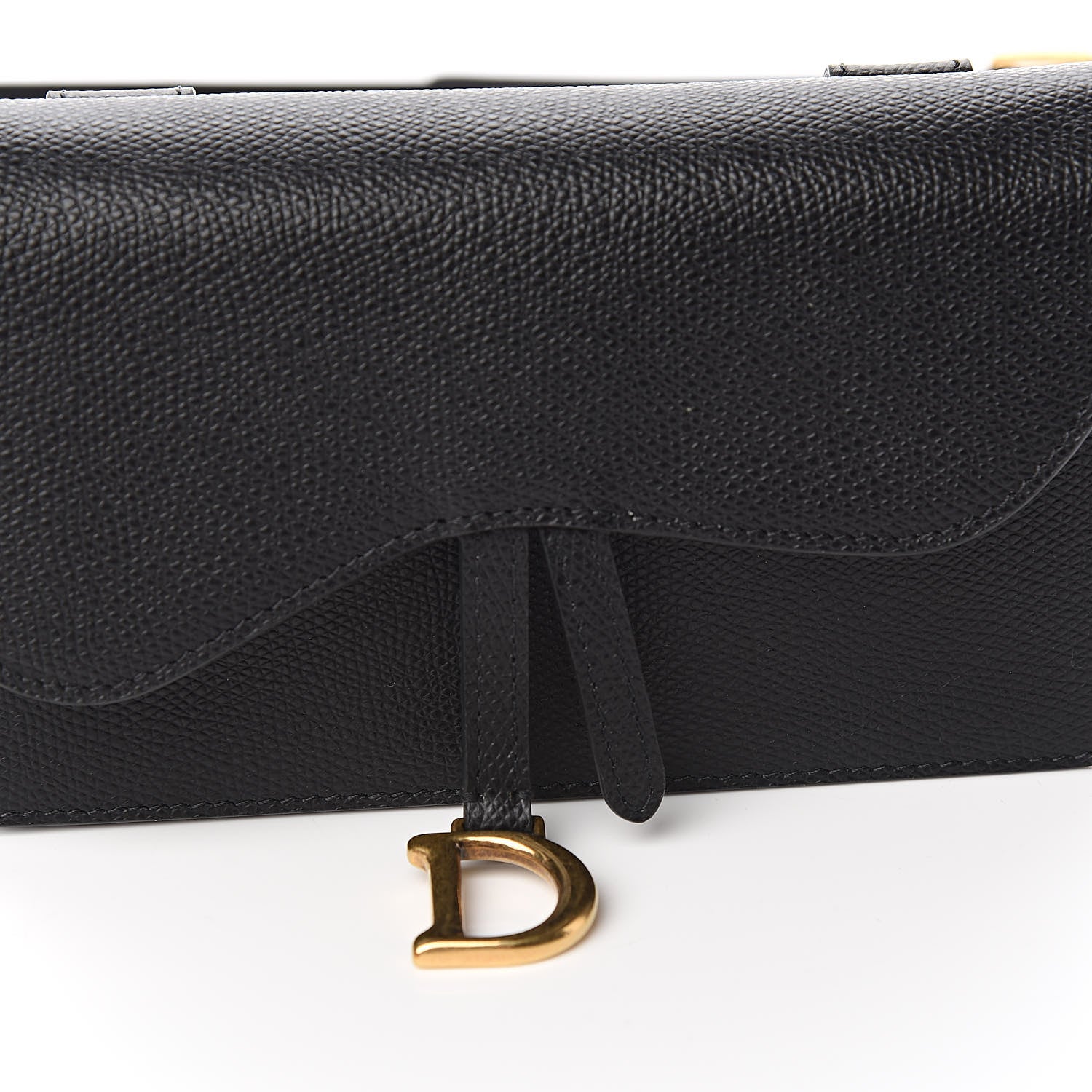 Christian Dior Grained Calfskin Saddle Belt Bag Black 8 of 11