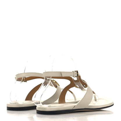 Gucci Calfskin Double G Thong Flat Sandals 41 White 2 of 9