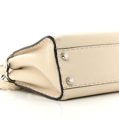 Fendi Cuoio Romano Selleria Mini Peekaboo Iconic Satchel Latte 10 of 18