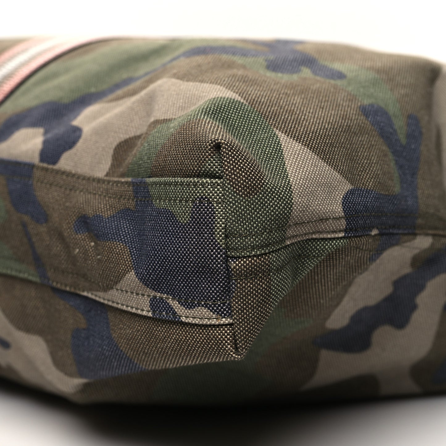 Canvas Calfskin Camouflage Tote Multicolor