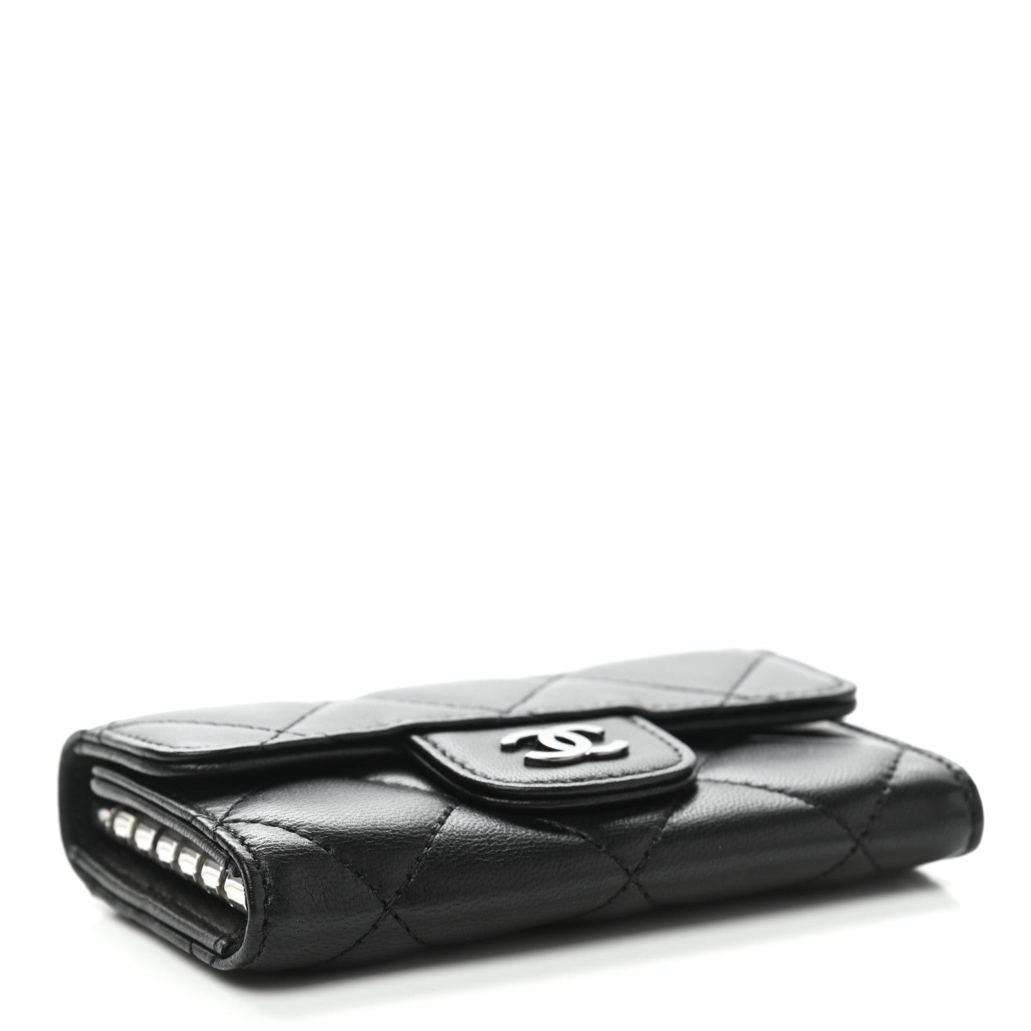 Chanel Lambskin Quilted 6 Key Holder Black 4 of 9