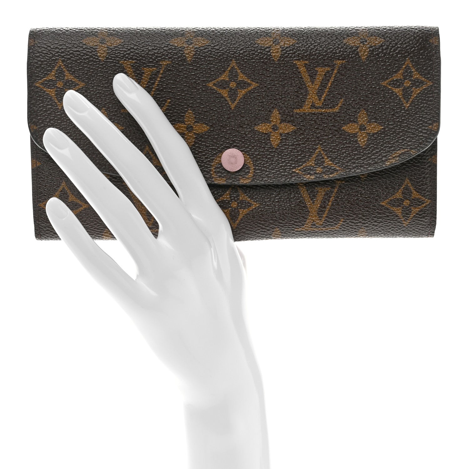 Louis Vuitton Monogram Emilie Wallet Rose Ballerine 2 of 9