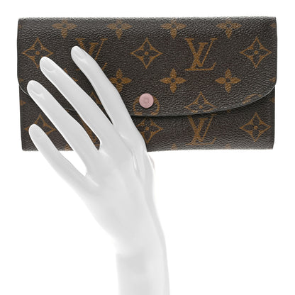 Louis Vuitton Monogram Emilie Wallet Rose Ballerine 2 of 9