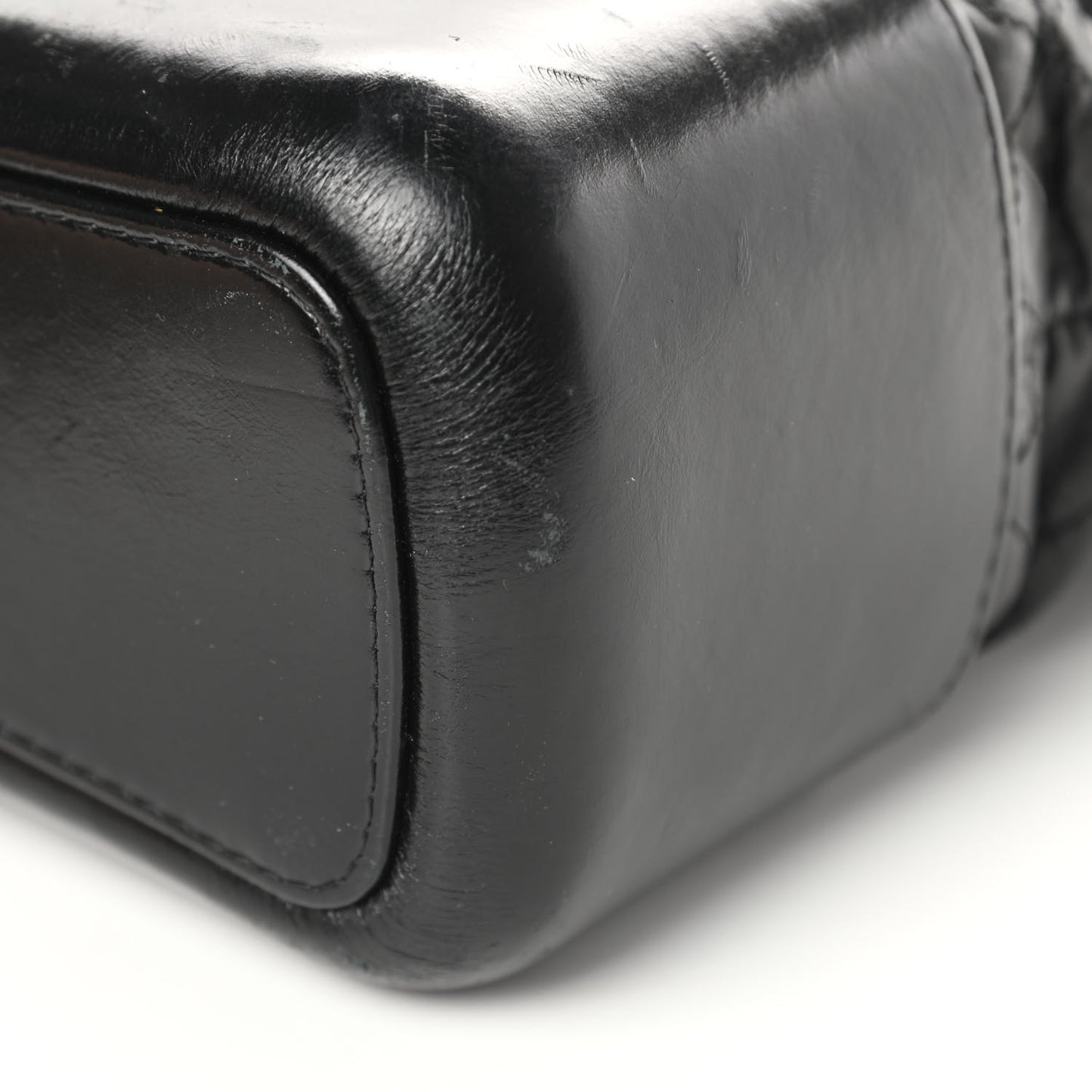 Aged Calfskin Quilted Medium Gabrielle Hobo Black