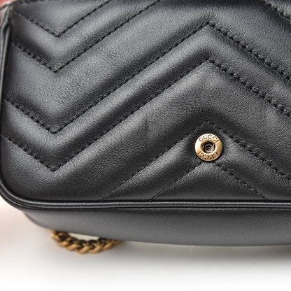 Gucci Calfskin Matelasse Super Mini GG Marmont Shoulder Bag Black 11 of 12