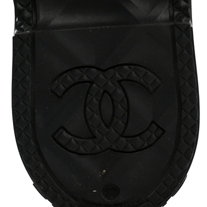 Chanel Caoutchouk CC High Boots 39 Black 7 of 8