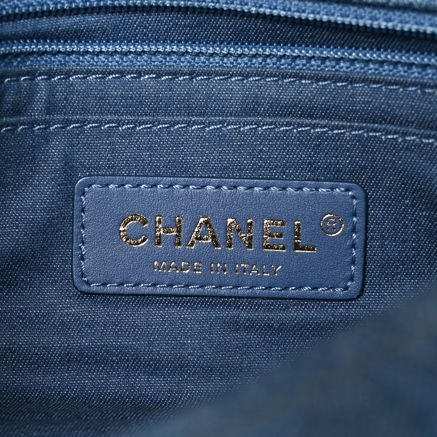 Denim Quilted Mini Pearl Crush Rectangular Flap Blue