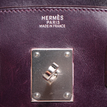 Hermes Box Bi-Color Birkin 30 Raisin Cyclamen 5 of 26