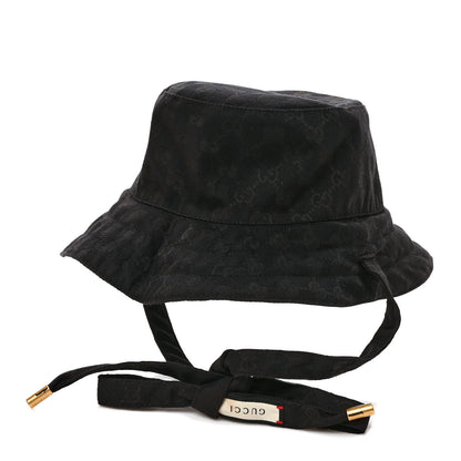 Gucci Canvas Nylon Monogram Reversible Self-Tie Bucket Hat Black 1 of 8