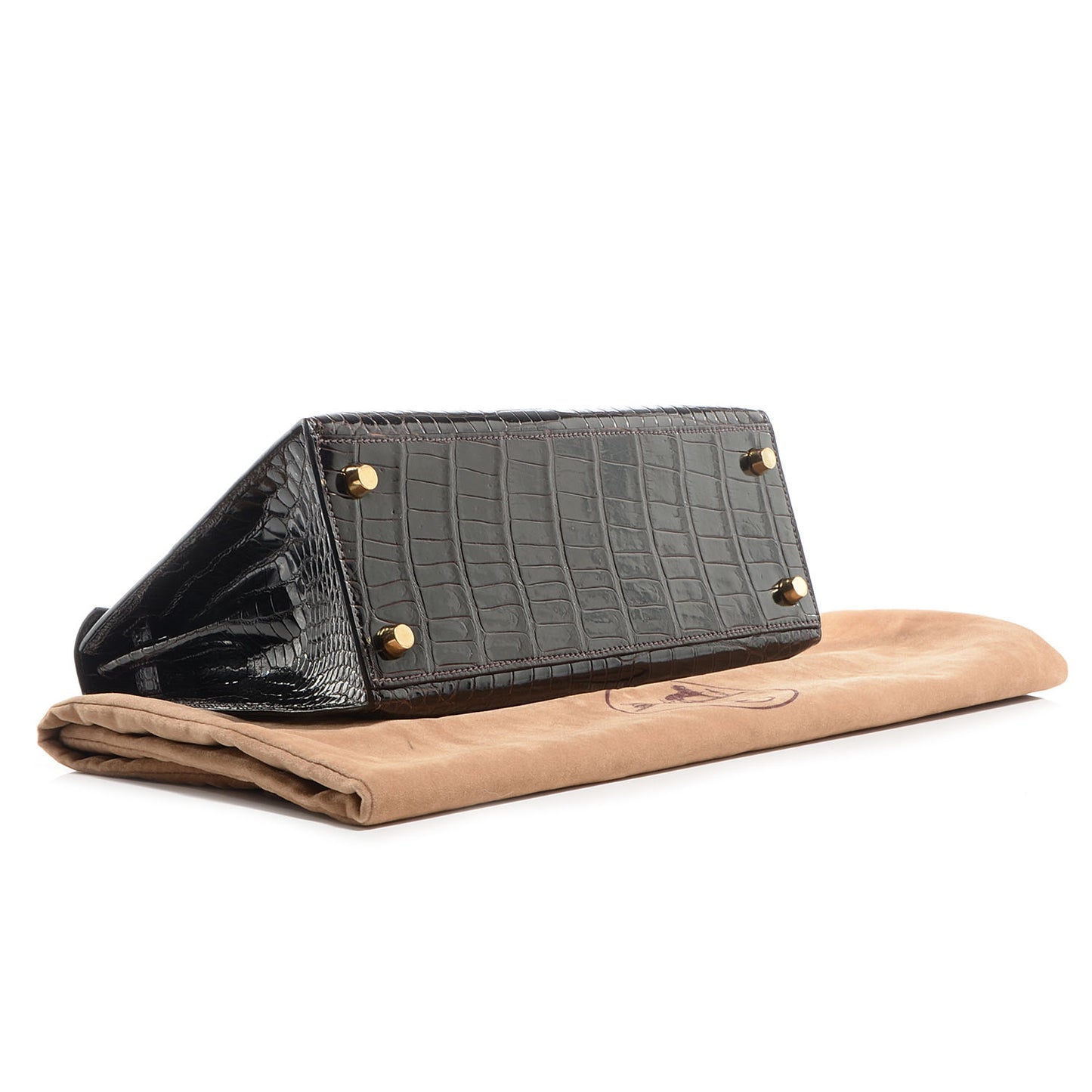 Shiny Porosus Crocodile Kelly Sellier 25 Cocoan