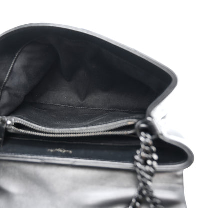 Saint Laurent Calfskin Y Quilted Monogram Monochrome Small Loulou Chain Satchel Black 5 of 15