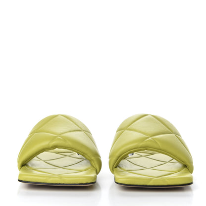 Bottega Veneta Nappa Quilted Rubber Lido Flat Sandals 37.5 Kiwi 2 of 8