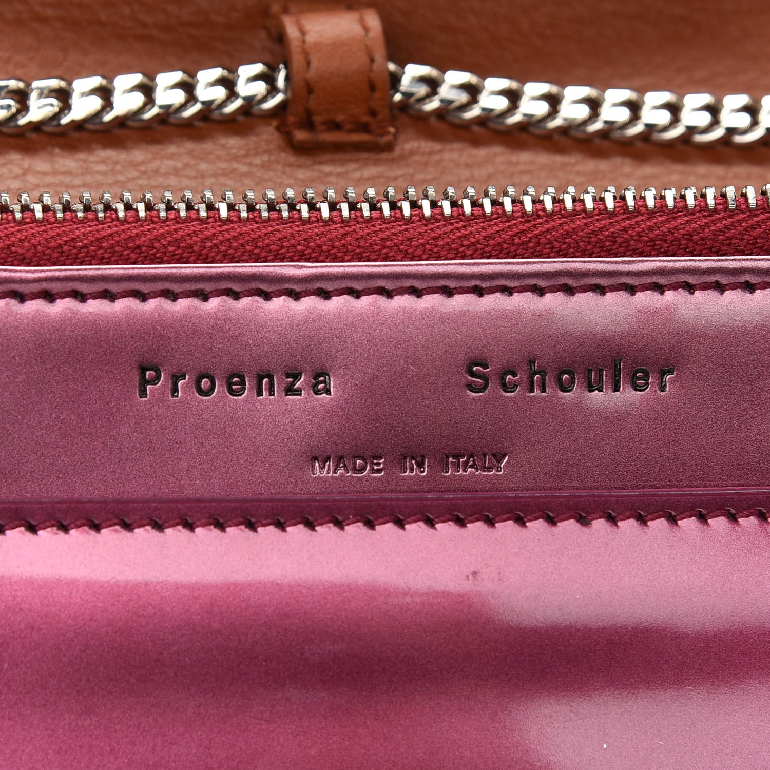 Proenza Schouler Patent PS11 Chain Wallet Pink 5 of 7