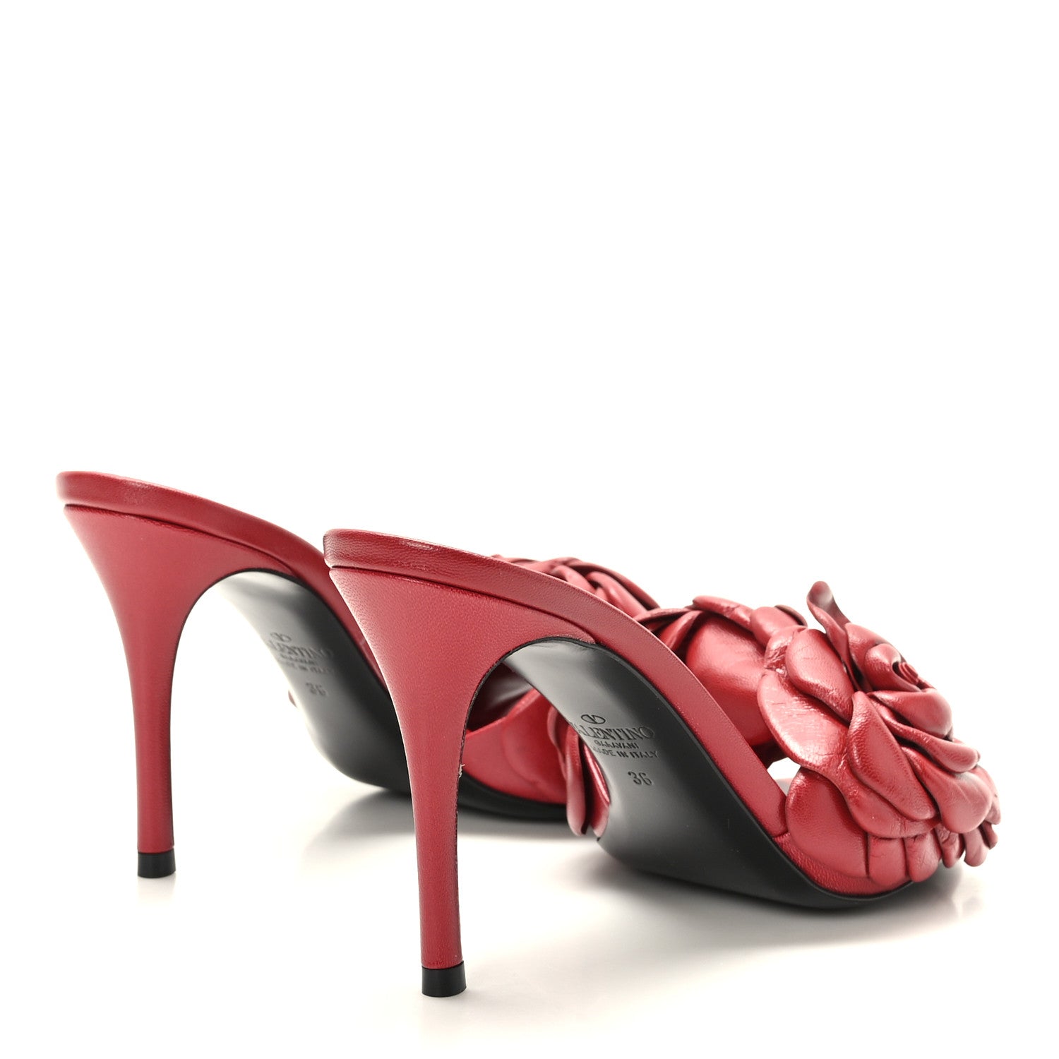 Valentino Garavani Kidskin Atelier 03 Rose Edition 90mm Slide Sandals 36 Rosso Valentino 4 of 7