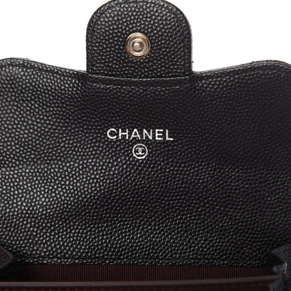 Chanel Caviar Chevron Quilted Card Holder Wallet Black 6 of 7