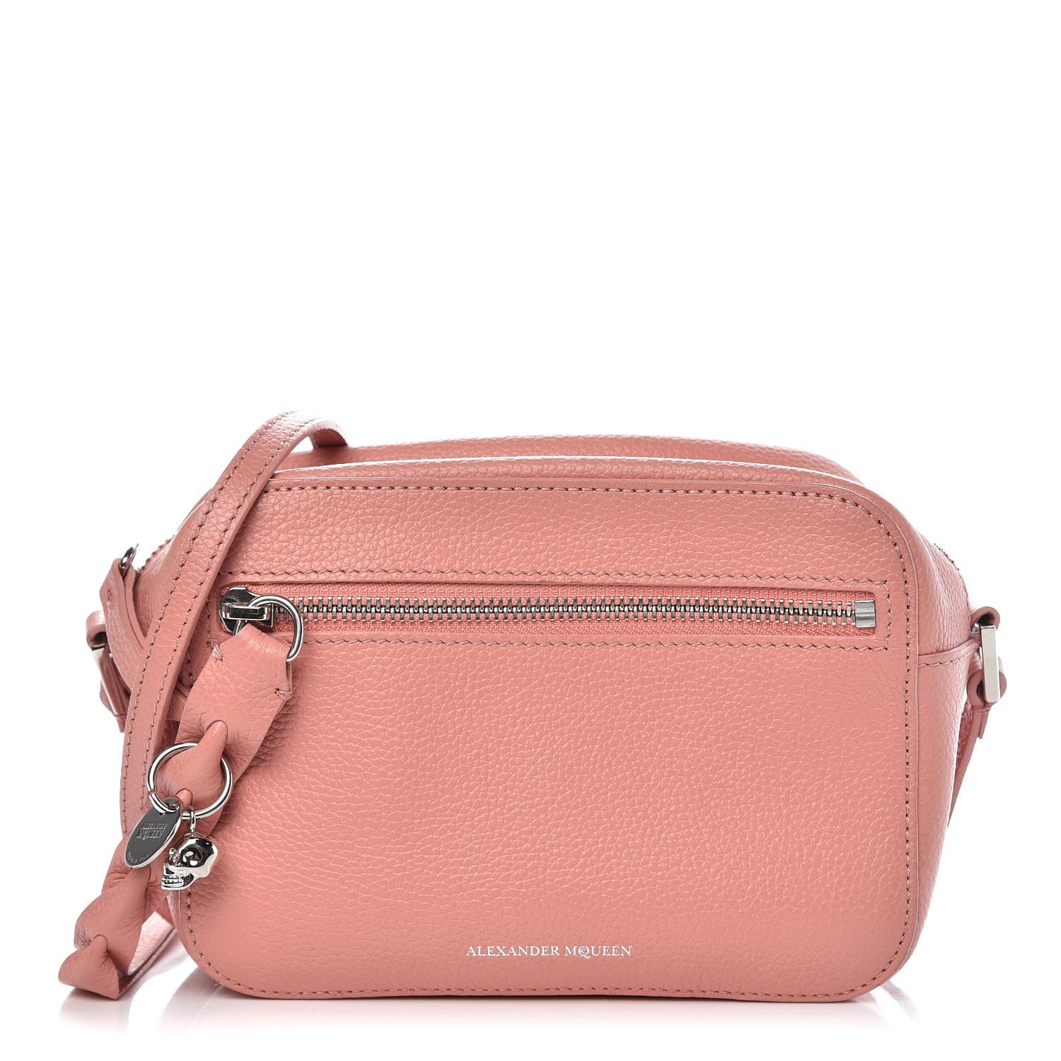 Alexander McQueen Calfskin Skull Camera Shoulder Bag Pink 1 of 10