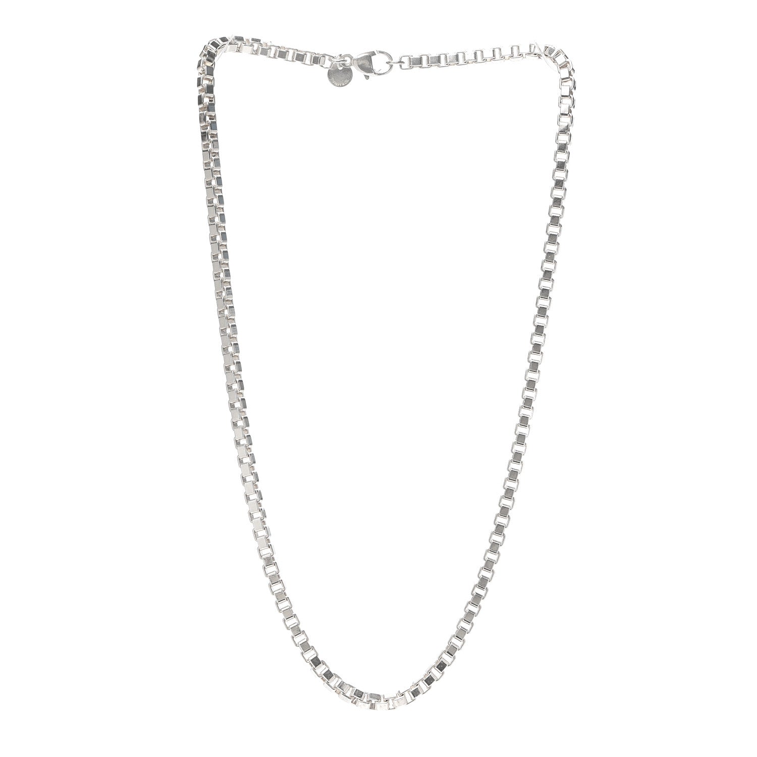 Tiffany Sterling Silver 4mm Venetian Link Necklace 3 of 6