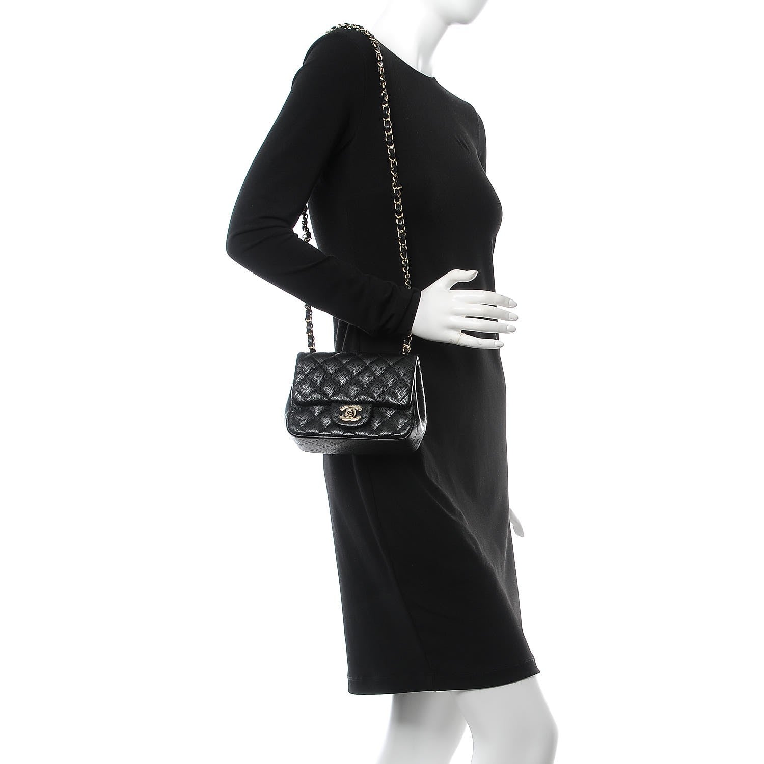Chanel Caviar Quilted Mini Square Flap Black 2 of 8