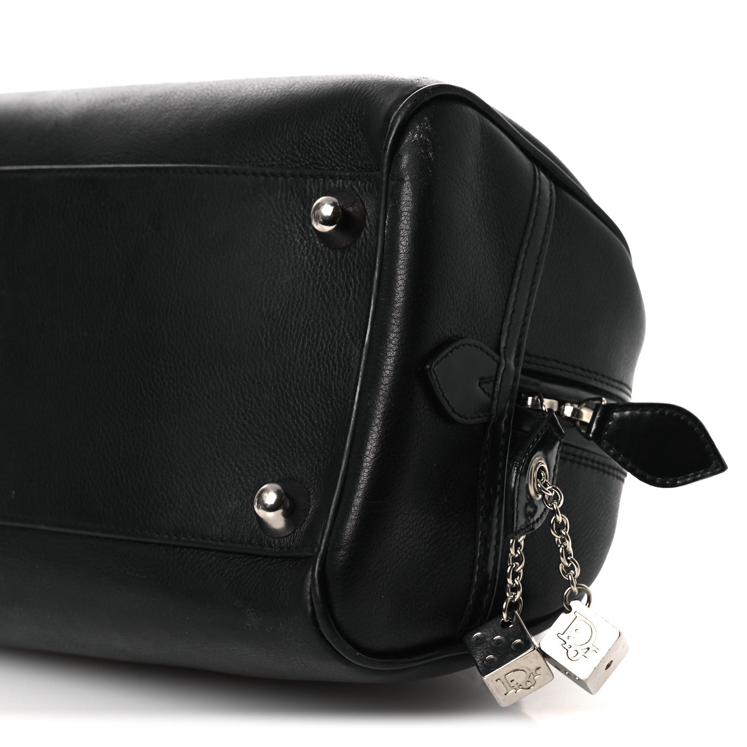 Christian Dior Calfskin Gambler Dice Bowler Black 9 of 11