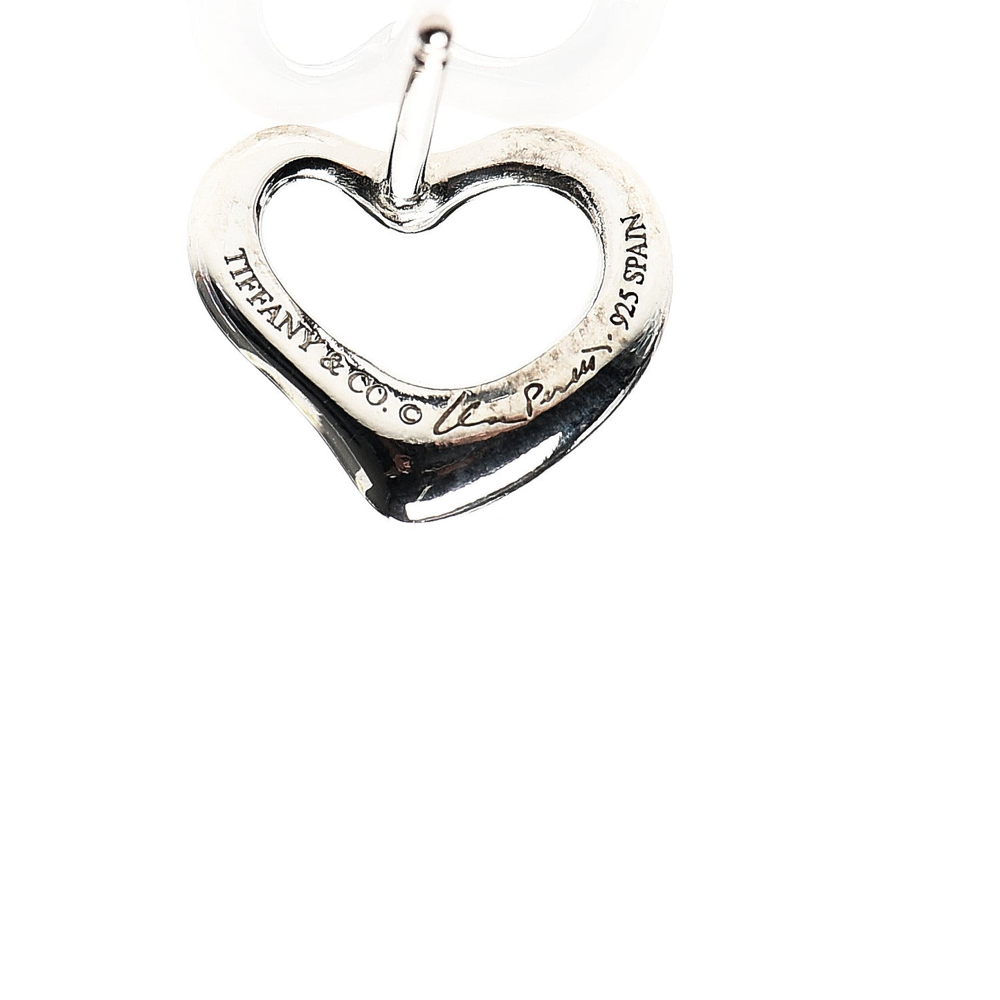 Sterling Silver 11mm Elsa Peretti Open Heart Earrings