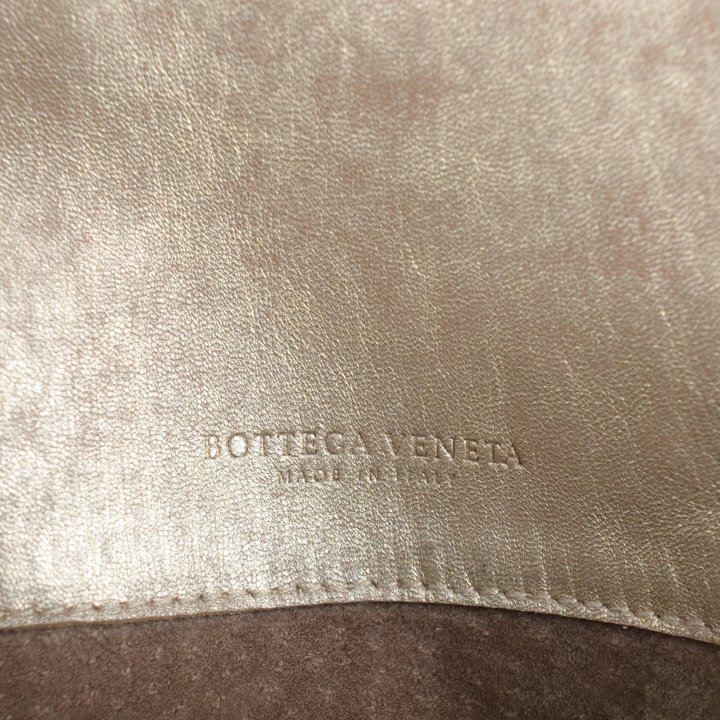 Washed Lambskin Mineral Budoir Tote Gold