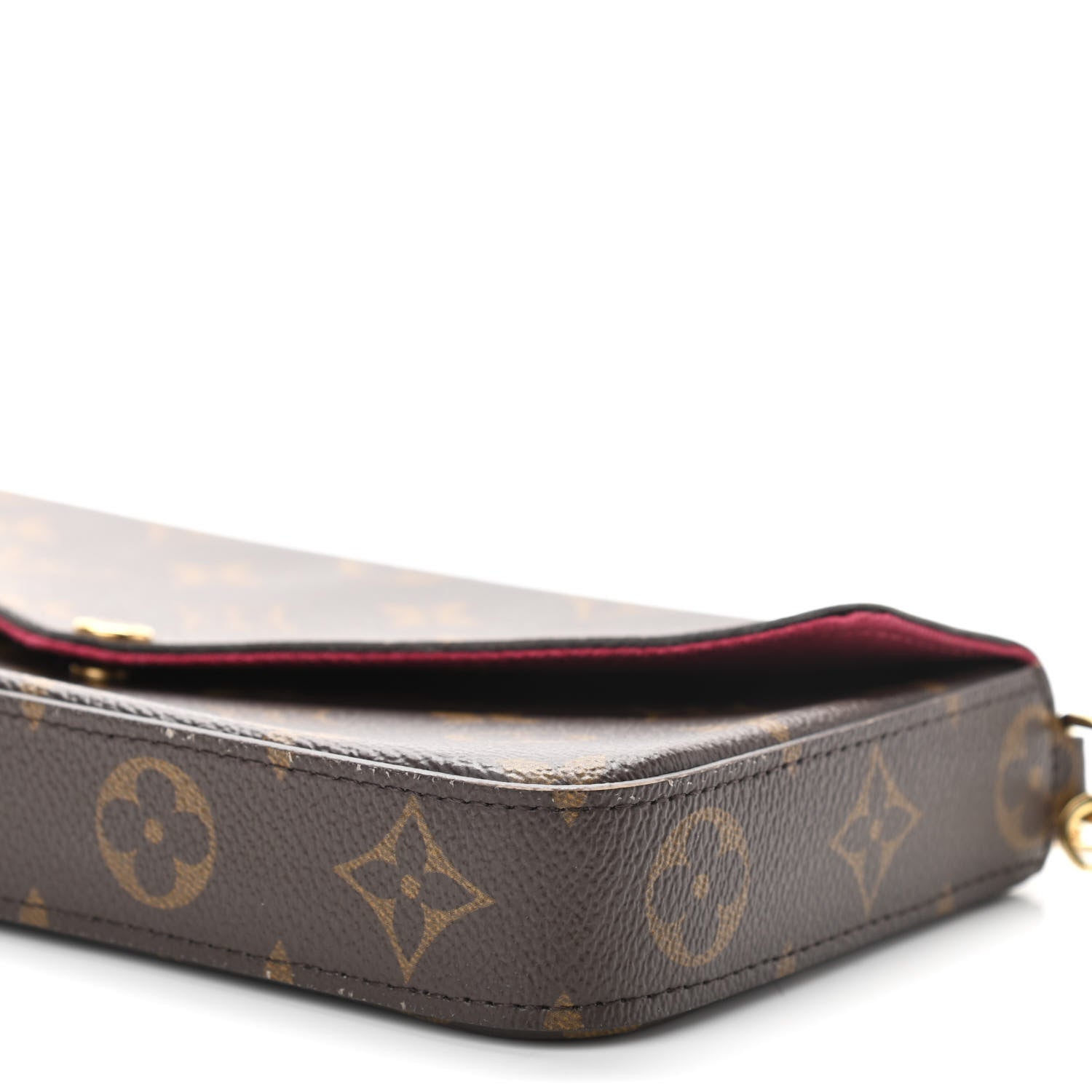 Louis Vuitton Monogram Pochette Felicie Chain Wallet Fuchsia 10 of 10