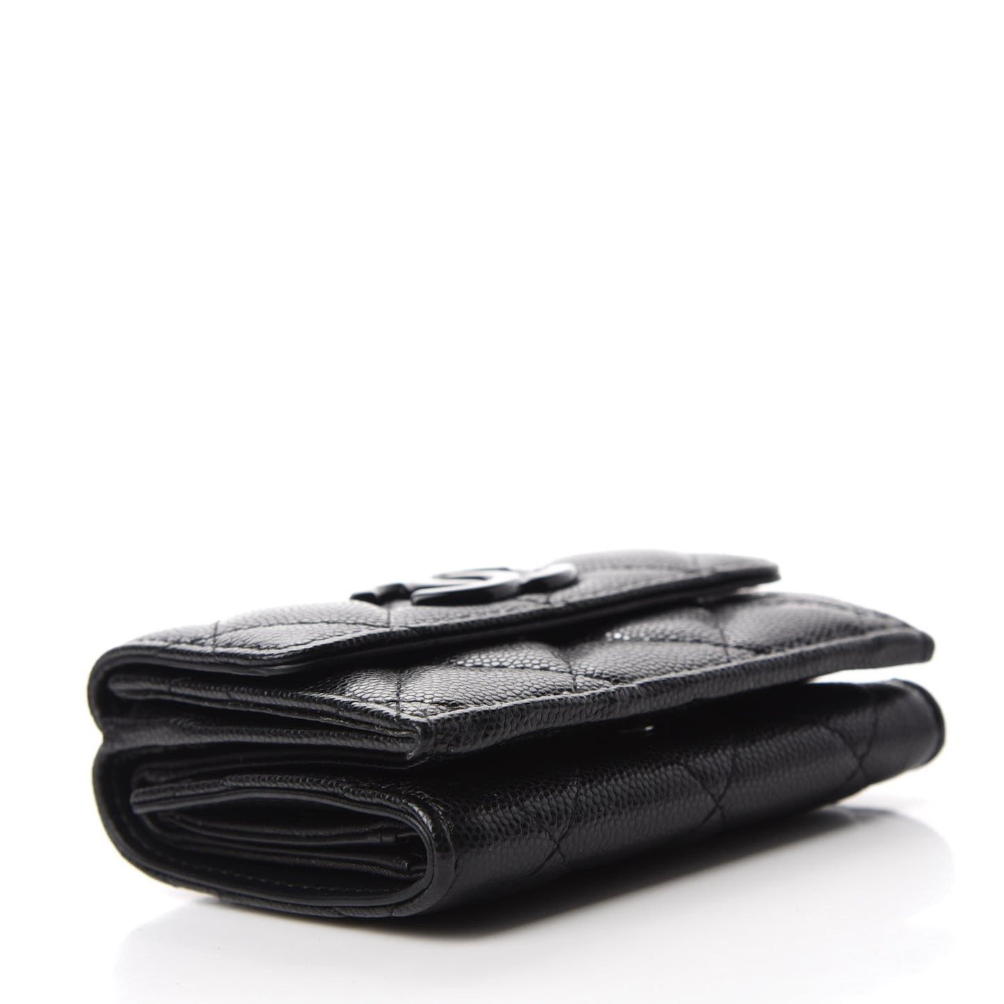 Caviar Quilted My Everything Small Flap Wallet Black