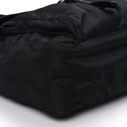 Prada Tessuto Nylon Saffiano Small Vela Messenger Black 7 of 8