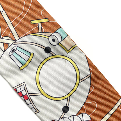 Hermes Silk Odyssey Twilly Noisette Aqua Multicolor 11 of 14