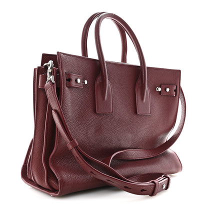 Saint Laurent Grained Calfskin Small Supple Sac De Jour Dark Pallisandre 3 of 16