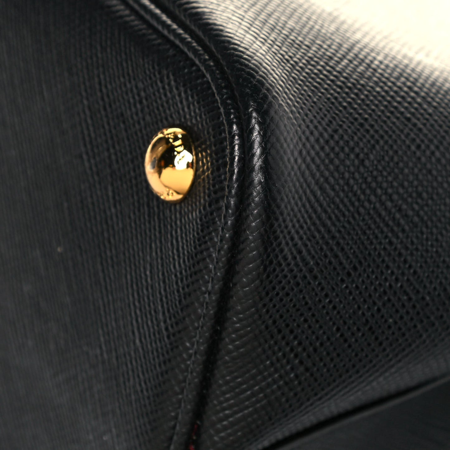 Saffiano Cuir Small Double Bag Black Fuoco