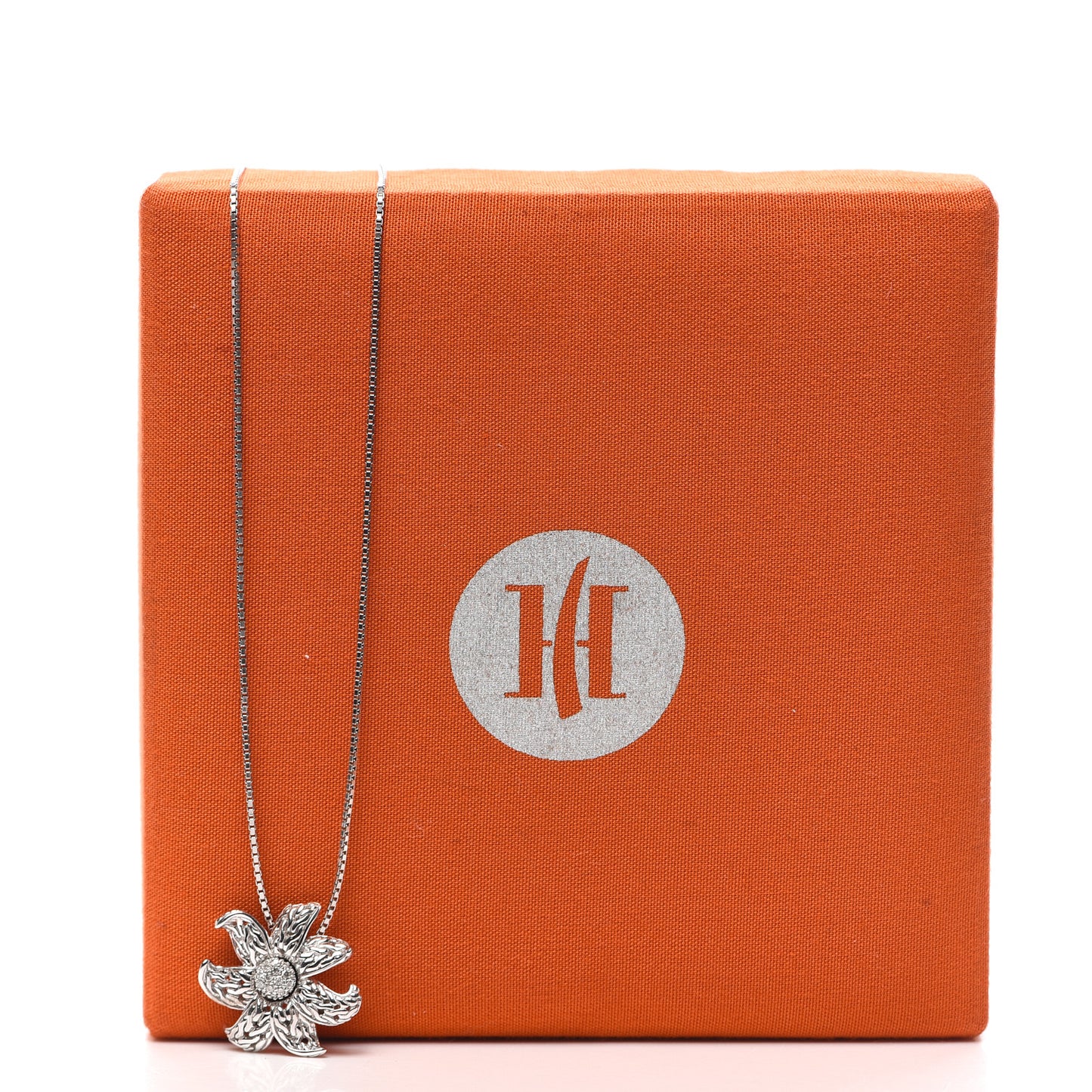 Sterling Silver 18K Yellow Gold Ayu Flower Pendant Necklace
