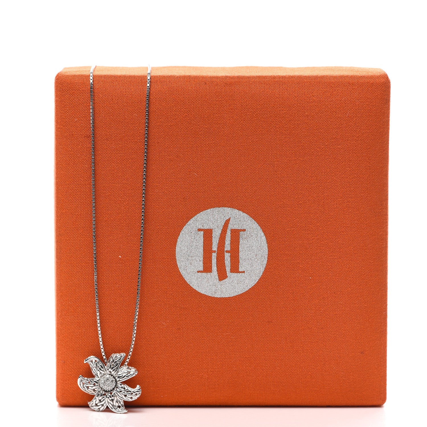 John Hardy Sterling Silver 18K Yellow Gold Ayu Flower Pendant Necklace 6 of 6