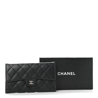 Chanel Caviar Quilted Large Flap Wallet Black 9 of 9