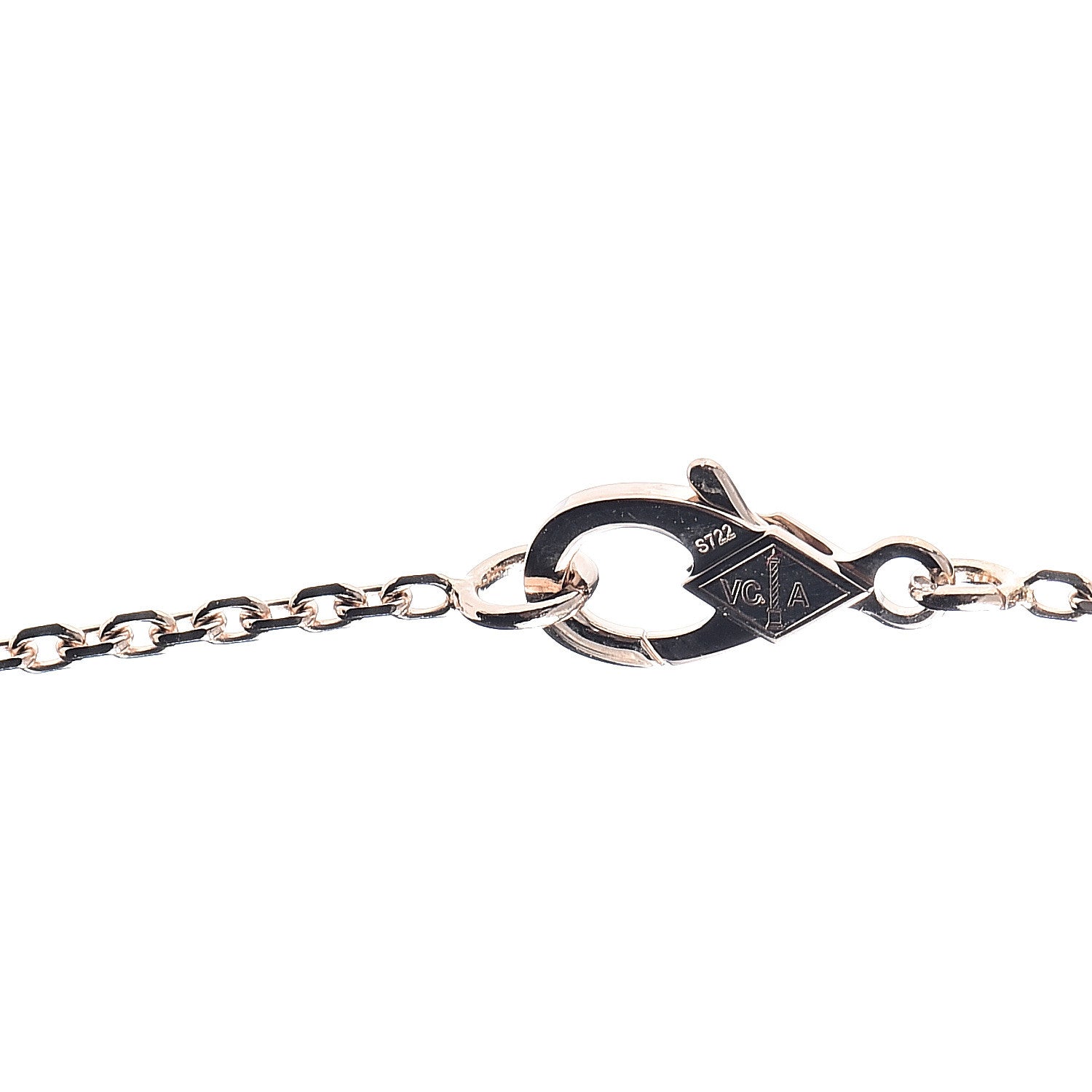 Van Cleef & Arpels 18K Rose Gold Vintage Alhambra Pendant Necklace 4 of 6