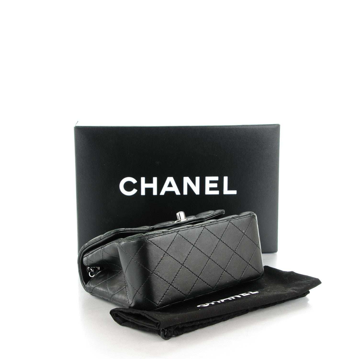 Chanel Lambskin Quilted Mini Square Flap Black 4 of 9
