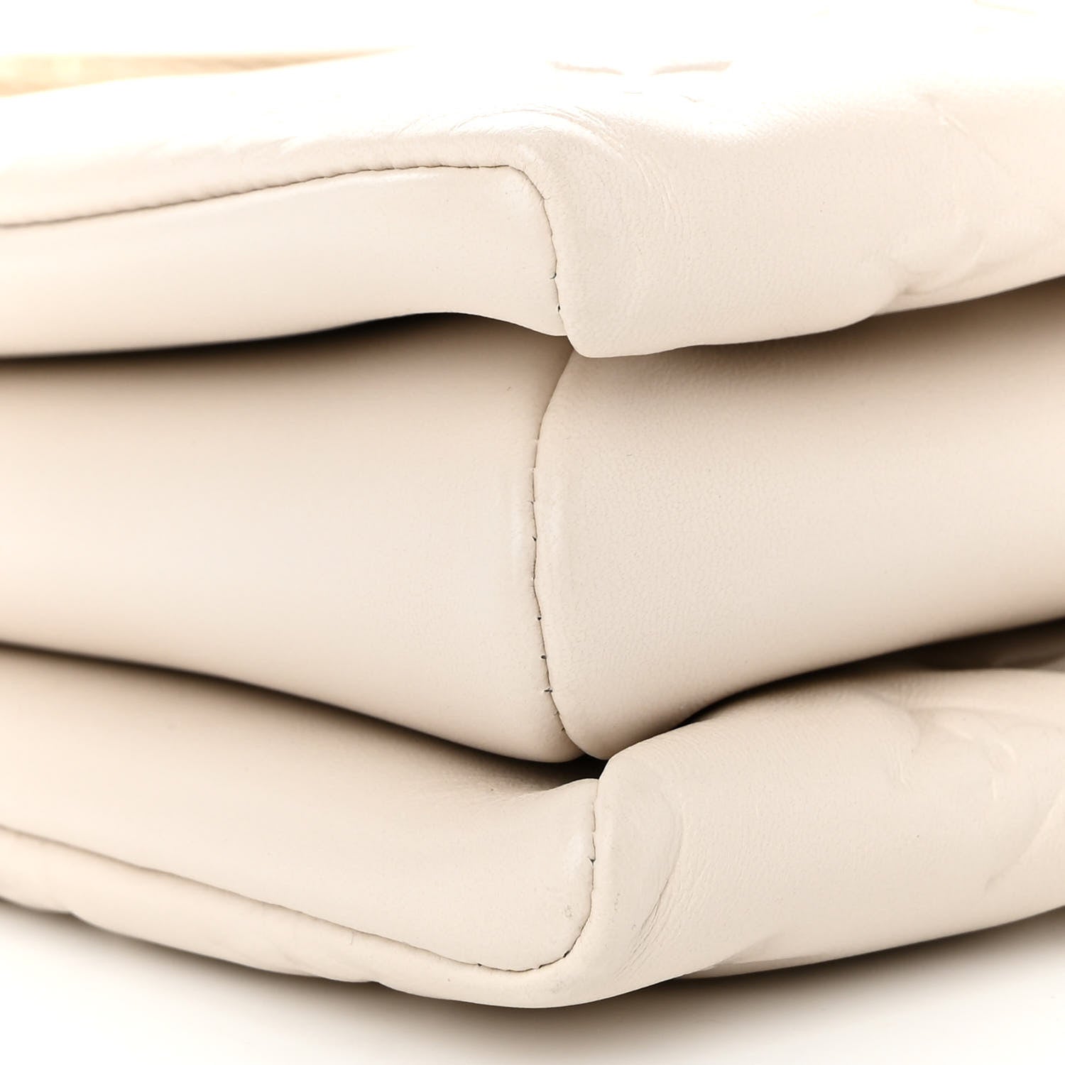 Louis Vuitton Lambskin Embossed Monogram Coussin PM Beige Cream 10 of 11