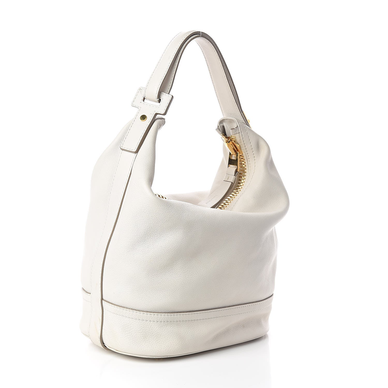 Tom Ford Calfskin Zip Hobo White 3 of 9