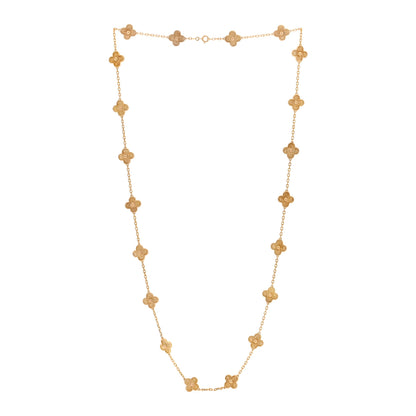 Van Cleef & Arpels 18K Yellow Gold 20 Motifs Vintage Alhambra Necklace 3 of 4
