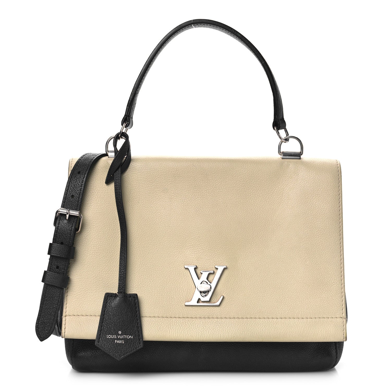 Louis Vuitton Soft Calfskin Lockme II Top Handle Vanille Black 1 of 14