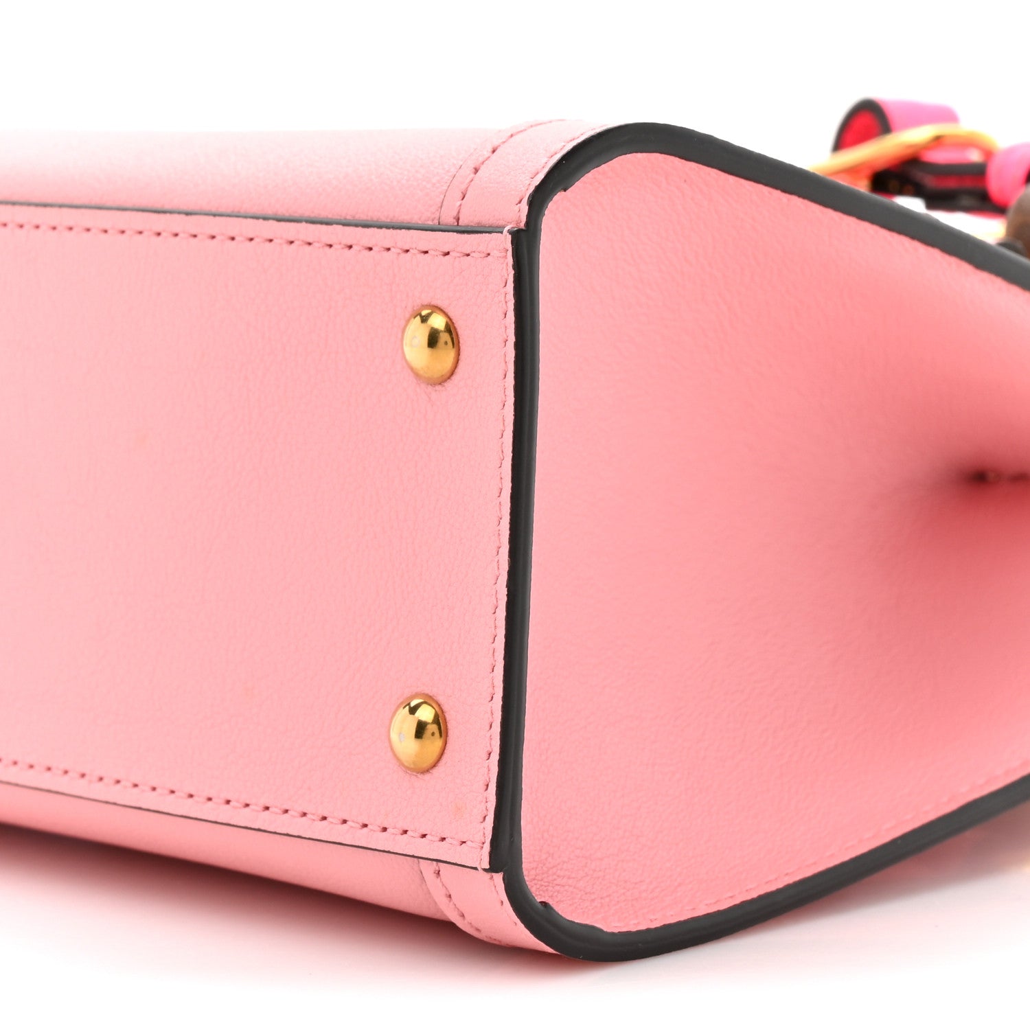 Gucci Wonka Grain Calfskin Mini Diana Tote Bag Wild Rose Fuxia Fluo 9 of 10
