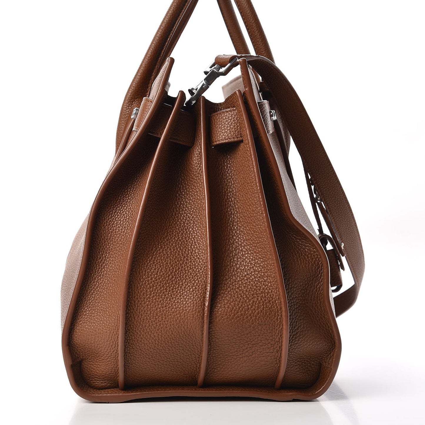 Grained Calfskin Medium Souple Sac De Jour Camel Brilliant