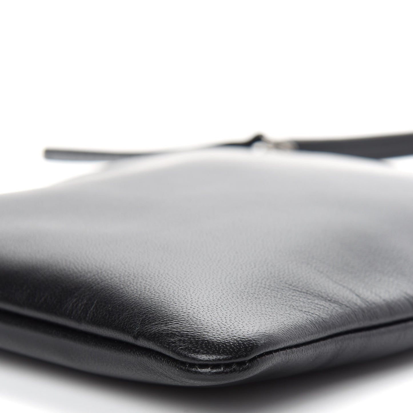 Antiqued Lambskin Sid Flat Crossbody Black