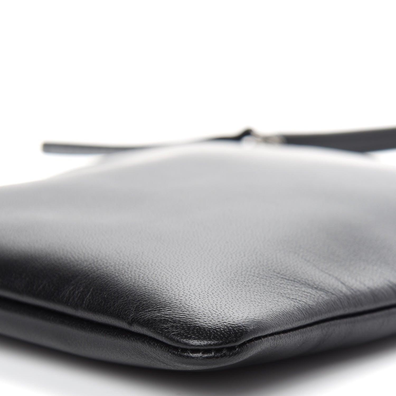 Saint Laurent Antiqued Lambskin Sid Flat Crossbody Black 10 of 10