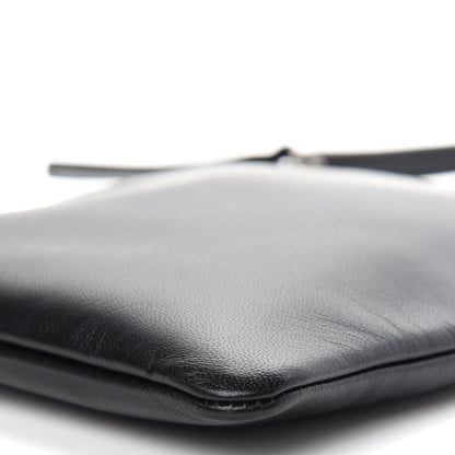 Saint Laurent Antiqued Lambskin Sid Flat Crossbody Black 10 of 10