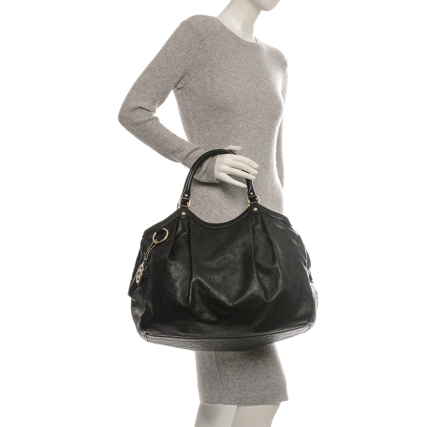 Guccissima Large Sukey Tote Black