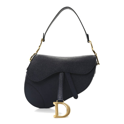 Christian Dior Grained Calfskin Saddle Bag Navy 1 of 11